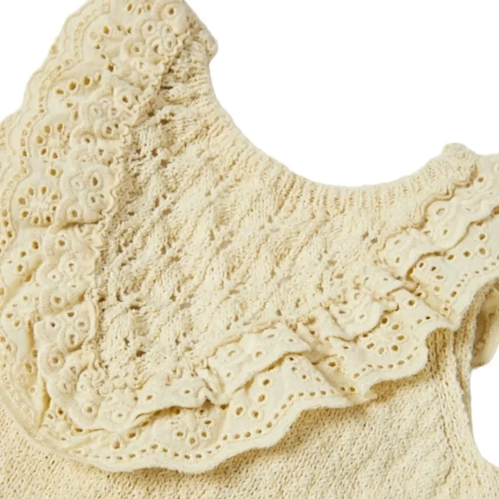 ZARA Kids | Ecru | POINTELLE KNIT DRESS